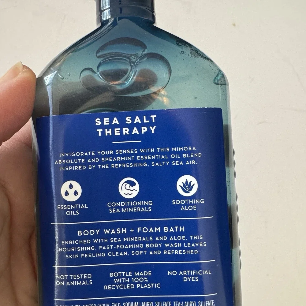 Bath & Body Works Mimosa Spearmint Sea Salt Therapy Body Wash 8 oz RARE New BBW